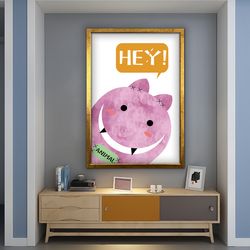 cute baby animals canvas nursery boho decor wall decor for kids room kids room wall art forest animals canvas for kids 1