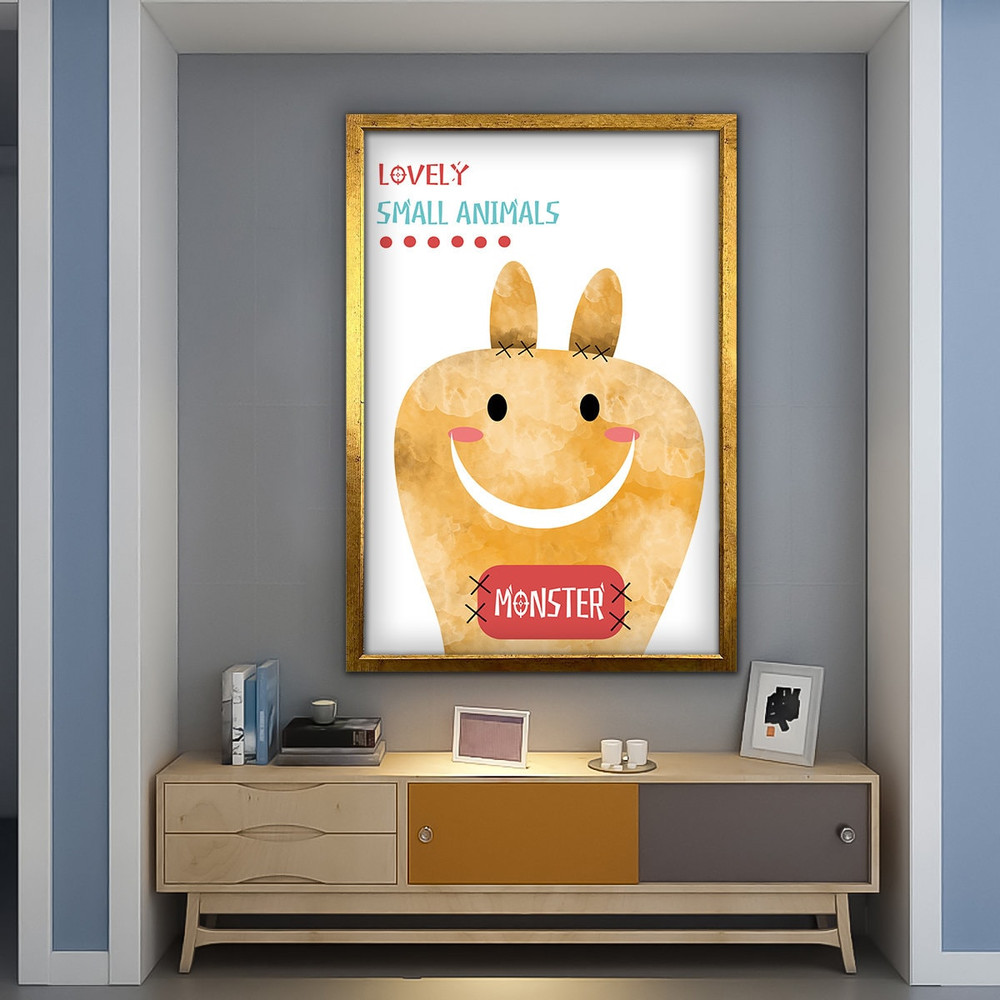 Decoration Baby Room And Child, cute animals canvas print, nursery decor, kids art, cartoon animals canvas painting 1.jpg