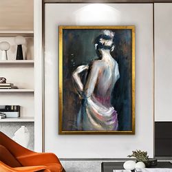 girl canvas print, woman canvas, woman in white dress painting, woman poster, woman art, artistic woman canvas print.jpg