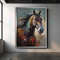 Horse canvas print art, beautiful horse wall decor, modern home decor, brown horse wall poster.jpg