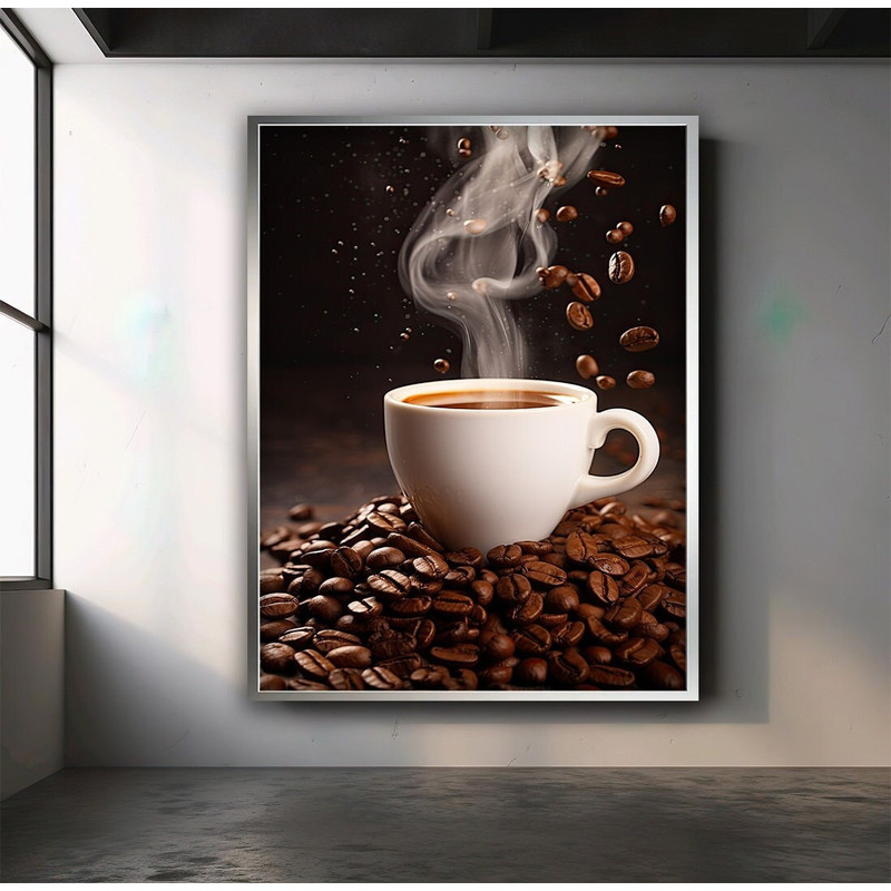 Hot coffee wall art, coffee shop wall art, modern coffee poster.jpg