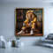 Lion in suit canvas print, lion portrait in gold suit, lion wall art, lion print.jpg