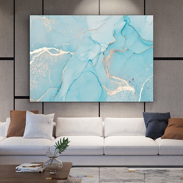 Luxury Wall Art, Blue Wall Decor, blue Marble Print, Modern Wall Art, Marble Wall Art, blue Marble Canvas, Gray Marble Wall Art, Modern Art.jpg