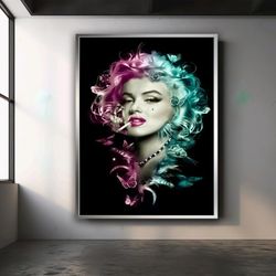 marilyn monroe fashion canvas, marilyn monroe wall art, marilyn monroe poster, printed painting.jpg