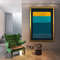 Mark Rothko Frame Canvas, Mark Rothko style abstract home decor, modern abstract colors canvas print, yellow,blue,green color art.jpg
