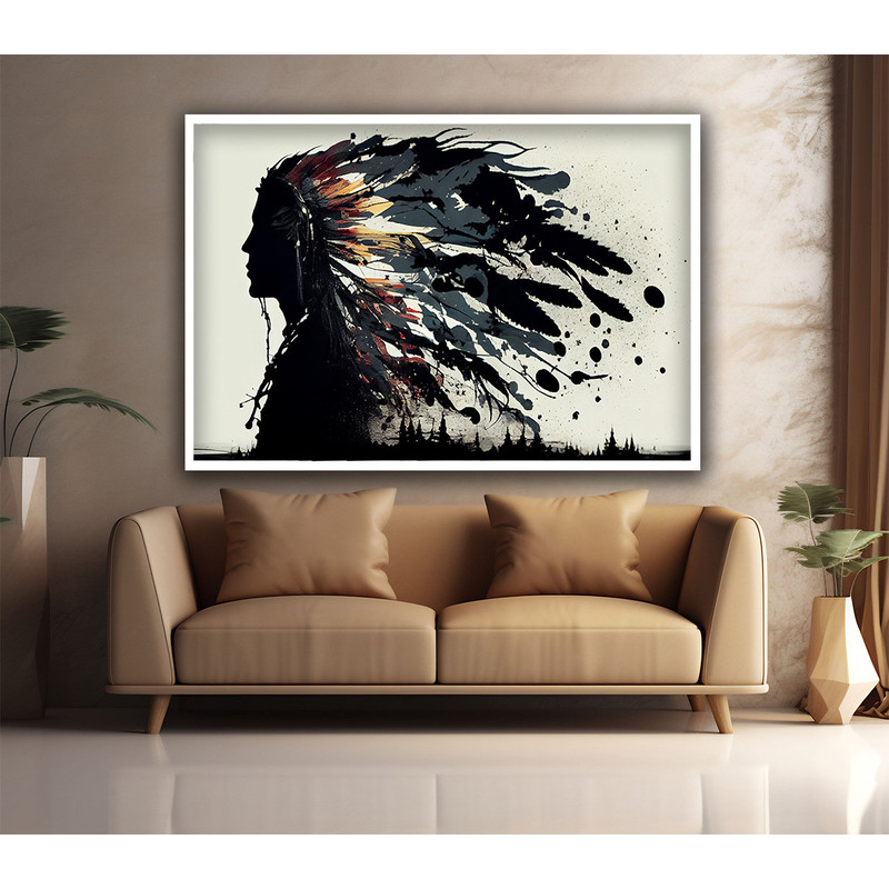 Native American canvas painting, Native American canvas art, Native American wall decor, native american print.jpg