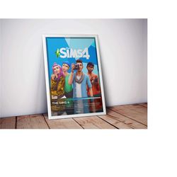 the sims 4 poster, gaming posters, 4 colors,