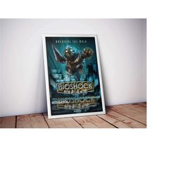bioshock, gaming posters, 4 colors, video game posters,