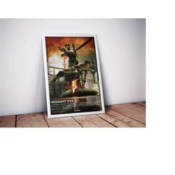 resident evil 5 poster, gaming posters, 4 colors,