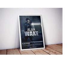 alan wake poster print, 4 colors, gaming poster,