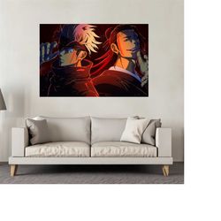 jujutsu kaisen anime tv poster, canvas prints wall
