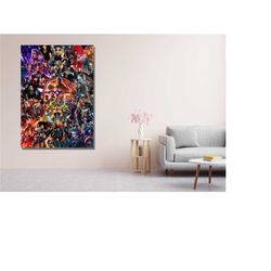 avengers poster art,avengers canvas wall art print,marvel superheroes