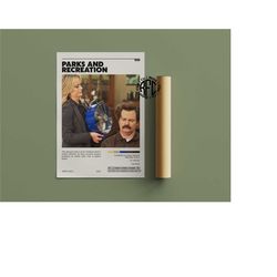 parks and recreation retro movie poster print |