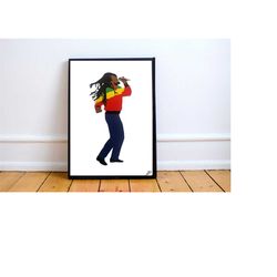 bob marley poster print. a4/a3, bob marley, marley,