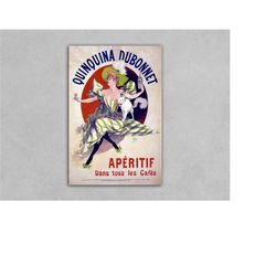 dubonet alcohol vintage liquor advertisment poster reprint home