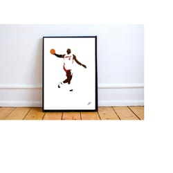 miami heat lebron james 2021 poster print. a4/a3,