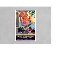 vintage scotland travel advertisment poster reprint home decor