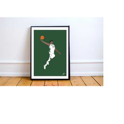 giannis antetokounmpo poster print. a4/a3, greek, greek freak