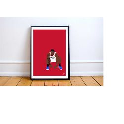 kawhi leonard the shot ii poster print. a4/a3,