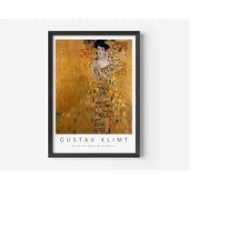 gustav klimt, portrait of adele bloch-bauer, midcentury art