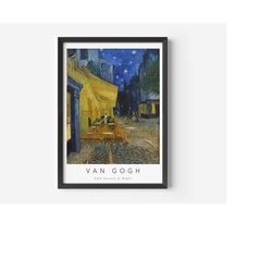 vincent van gogh, caf terrace at night, mid-century