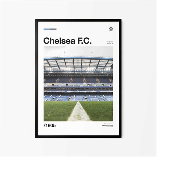 Postmark Chelsea Chelsea FC Poster, Stamford Bridge Poster, Football Posters, | Inspire ...