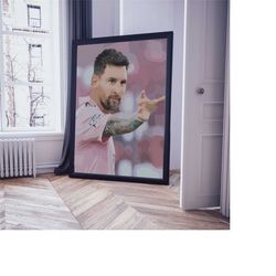 messi poster miami printable, messi inter miami image