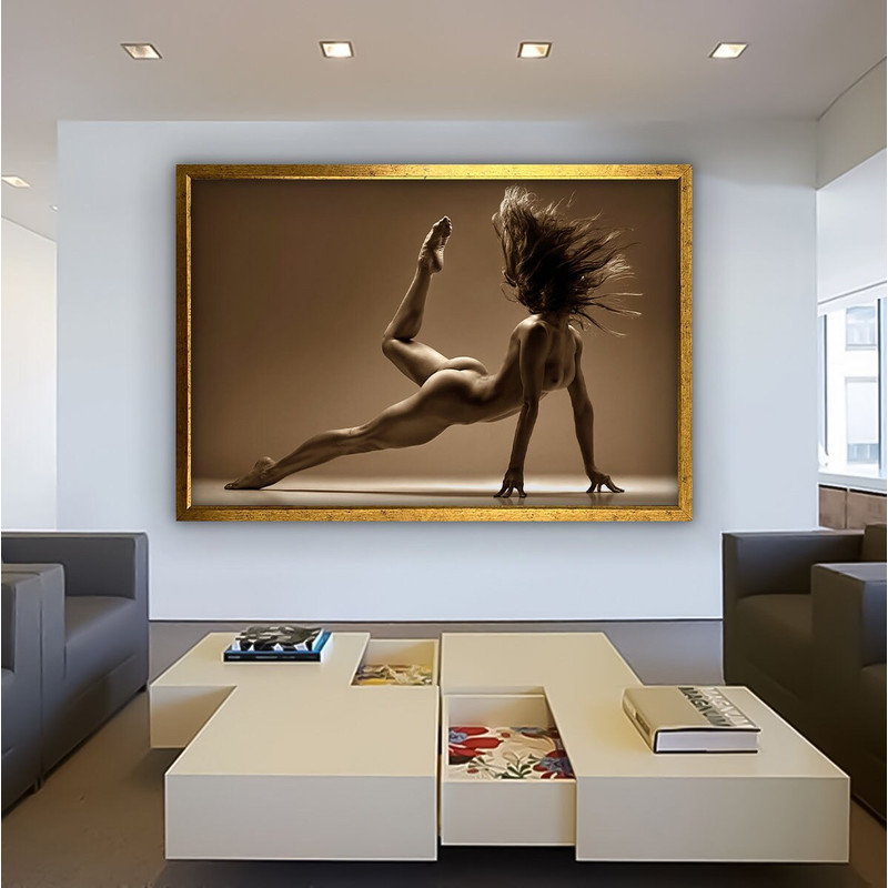 Nude Woman Canvas painting , Erotic Colorful Wall Art Sexy Lady Wall Decor,  Erotic Colorful Wall Art, Framed nude canvas.jpg