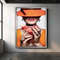 Orange hat woman canvas, orange hat woman, orange dress woman poster.jpg