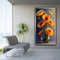 Orange flowers in a vase canvas painting, orange flower wall art, flower in a vase wall decor.jpg