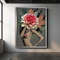 Pink flower nude woman canvas, pink flower woman art, pink flower, sexy woman wall art.jpg