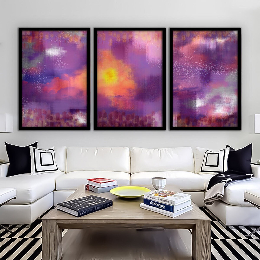 purple abstract canvas , 3-piece home decor, colorful abstract canvas print, purple canvas.jpg