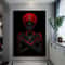 Red african woman canvas, ethnic black woman painting, black woman art.jpg