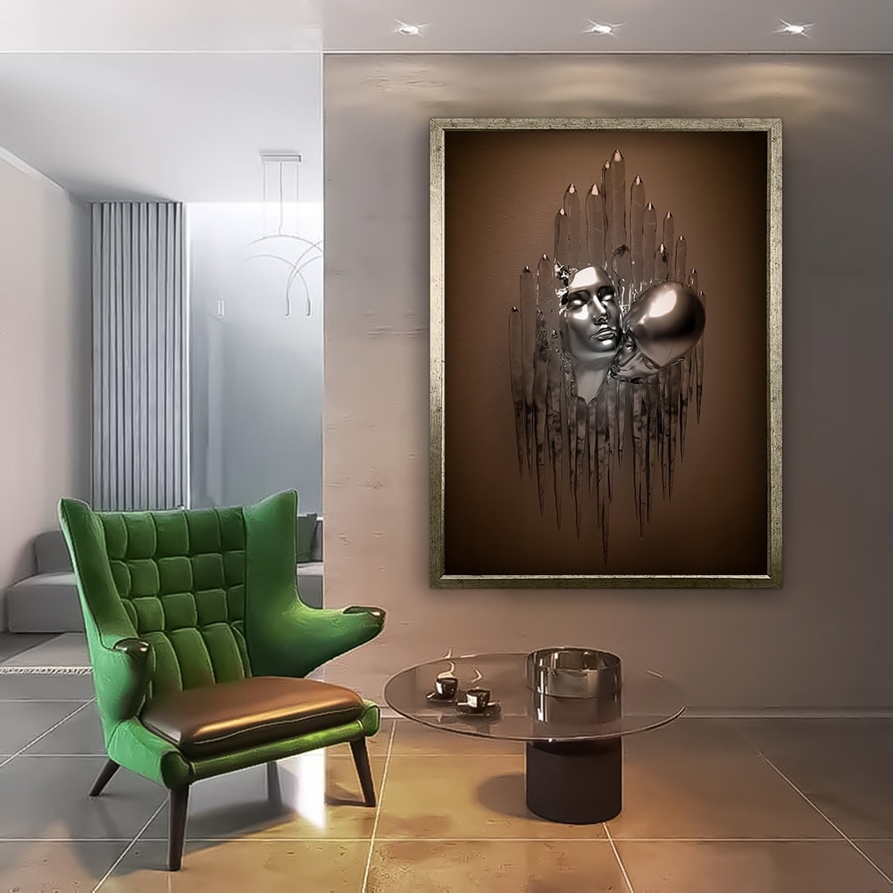 Romantic Couple Kiss Painting, Wall Art, Lover Canvas Art, Kissing Couple Print, bronze wall decor painting, the kiss canvas.jpg