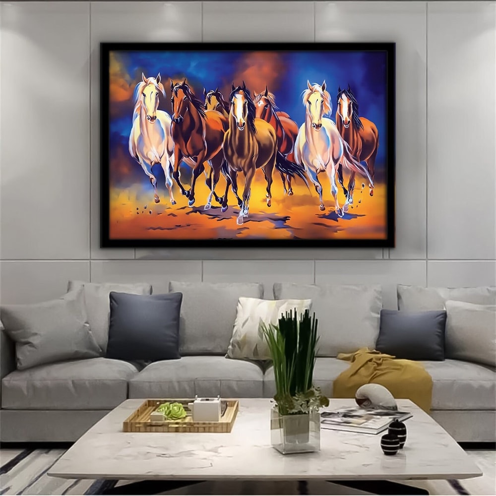 Running Horses Wall Art, Horse Canvas, Horse Wall Art, Animal Wall Art, Oil Painting Print, Abstract Horse Wall Art, Horse Poster, Horse Art.jpg