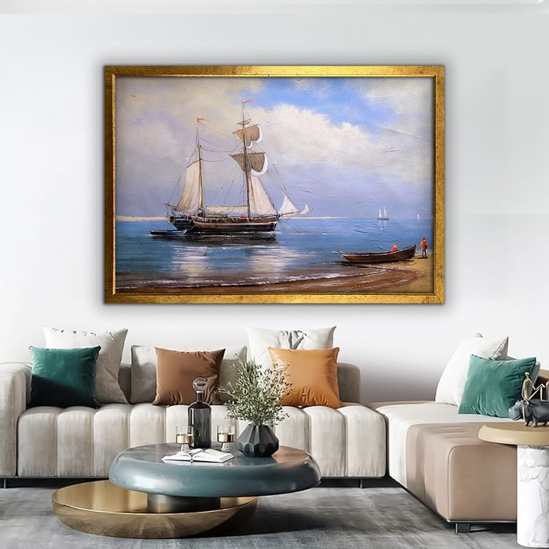 Ship canvas painting, pirate ship painting, sailing painting, boating ship painting, rowing boat painting, ships canvas painting 1.jpg