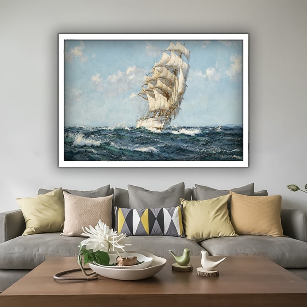 Ship canvas painting, pirate ship print, sailing painting, boating ship art, rowing boat canvas, ships canvas wall art, Ship framed print.jpg