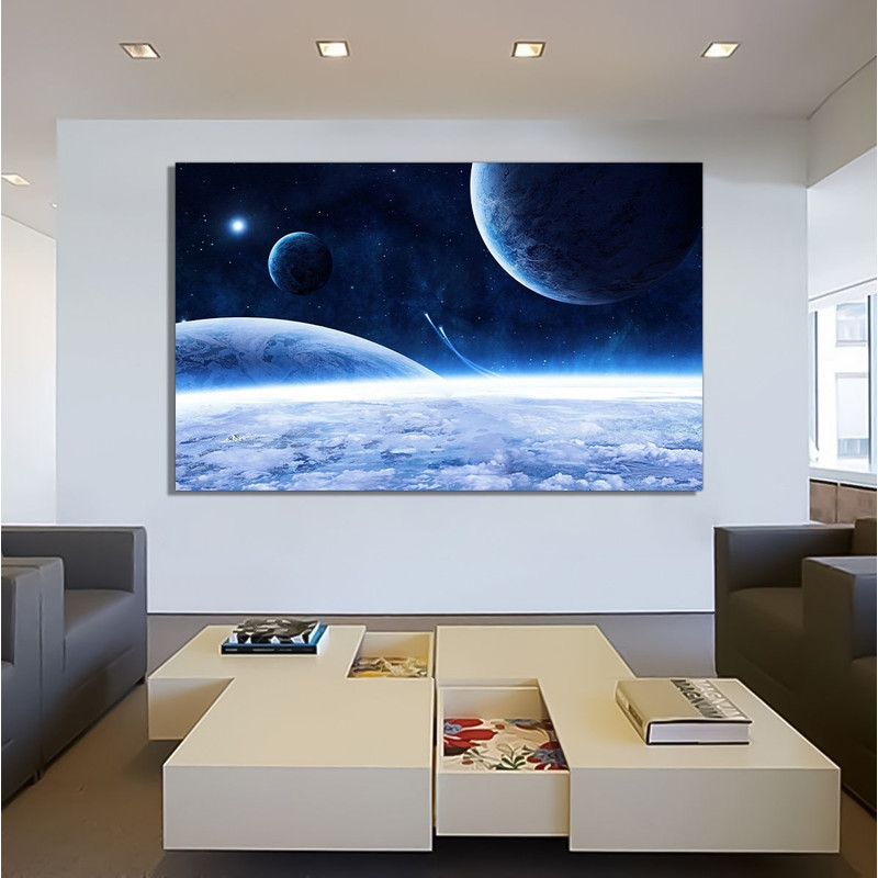 Space canvas, earth painting, planets canvas print, stars wall art, galaxy painting, abstract planet poster, nebula canvas, nasa painting 2.jpg