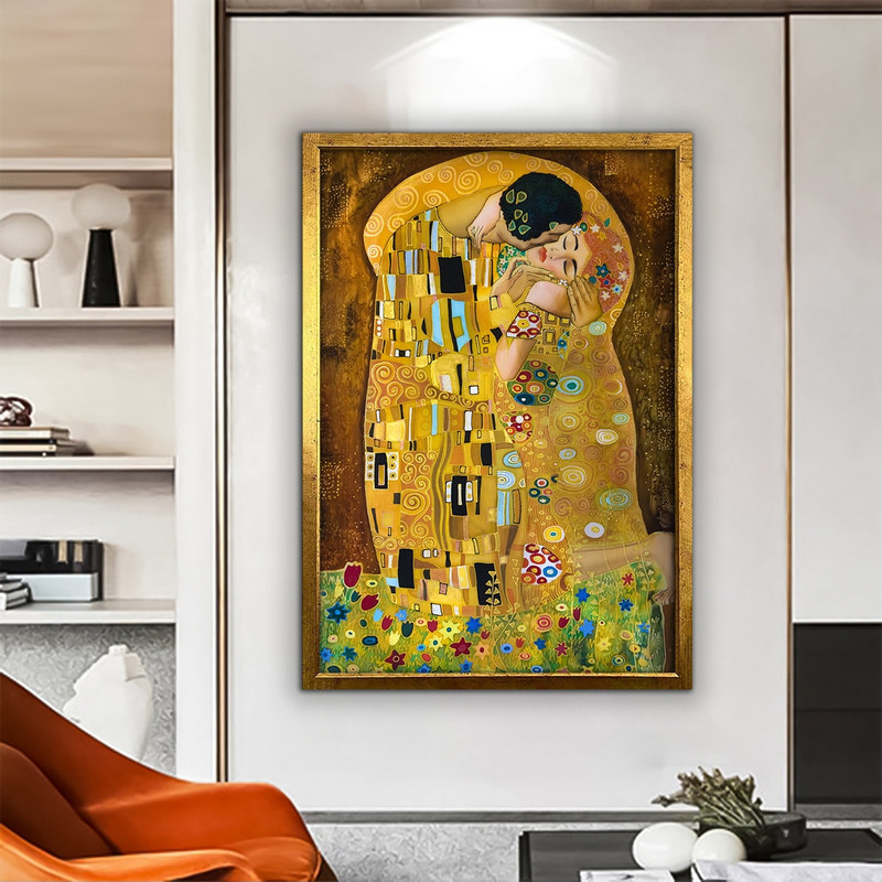 The Kiss Canvas, Gustav Klimt Canvas Art, Gustav Canvas Wall Art, Gustav Painting Canvas Print, Kissing Wall Art, Large Canvas, framed art.jpg
