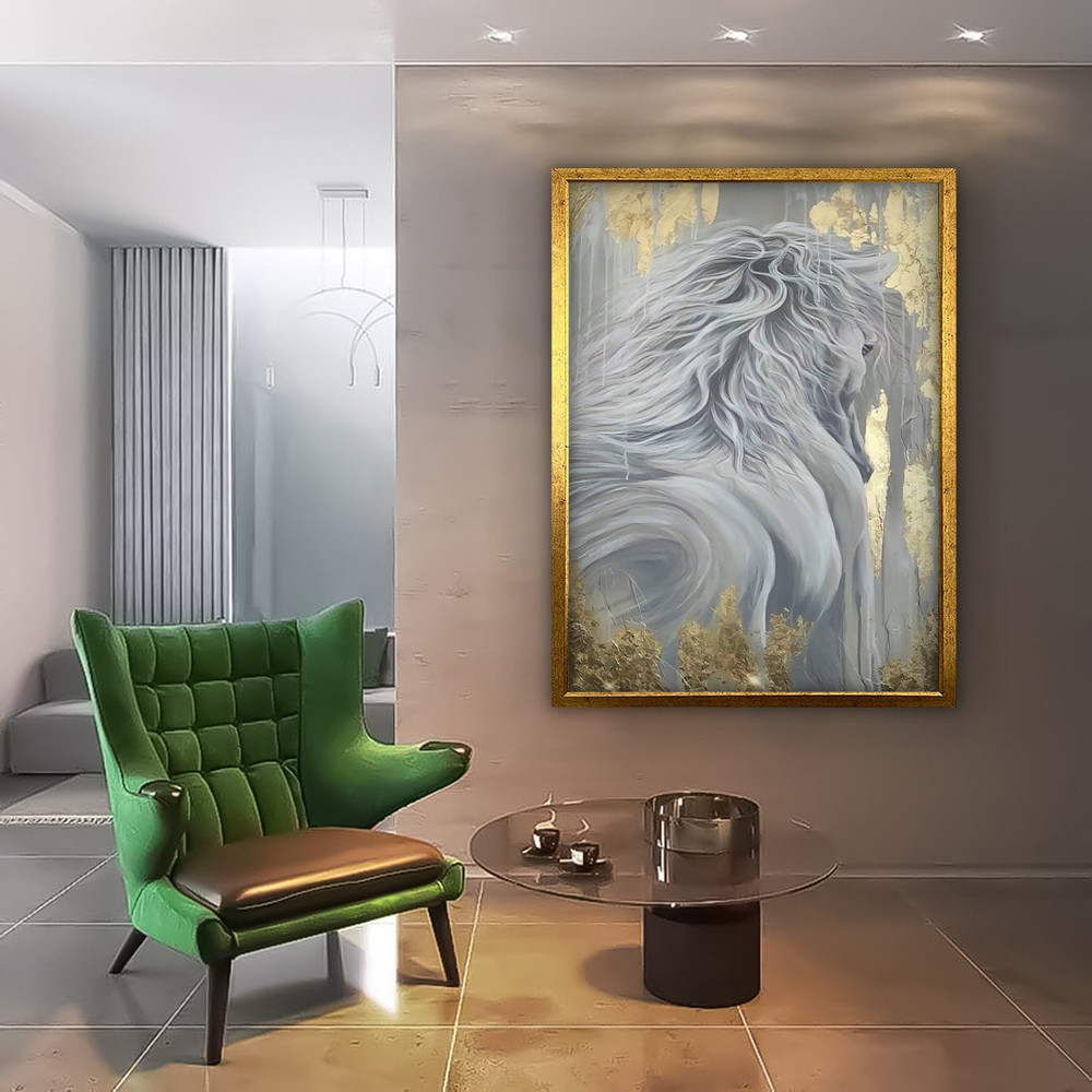 White Horses Canvas , Stallion Art , Horse Wall Art , Animal Art , Nature Canvas Art , Horse Canvas Print , Home Decor 1.jpg