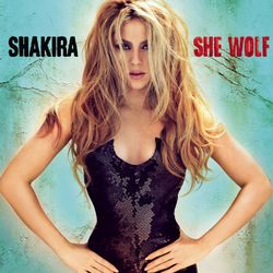 shakira she wolf album cover poster