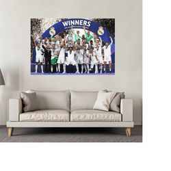 real madrid champions league winners 2022 poster, canvas