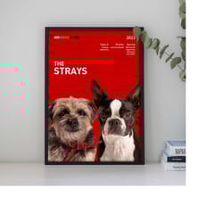 strays custom poster, classic film posters, 2023 movie