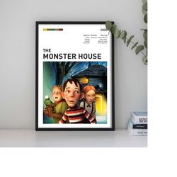 monster house custom poster, classic film posters, personalized