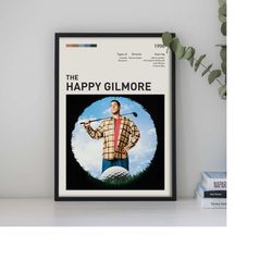 happy gilmore custom poster, classic film posters, vintage