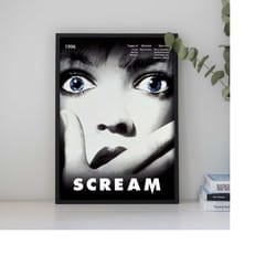 scream movie poster, classic film posters, personalized movie