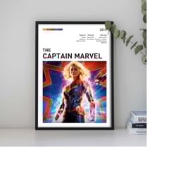 captain marvel custom poster, classic film posters, personalized