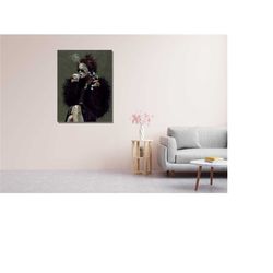 marla smoking poster art print,black and white wall