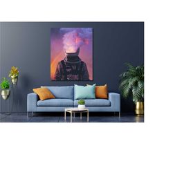 astronaut poster print wall art canvas,extra large print