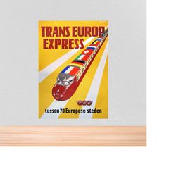 european railway vintage travel poster, vintage european rail
